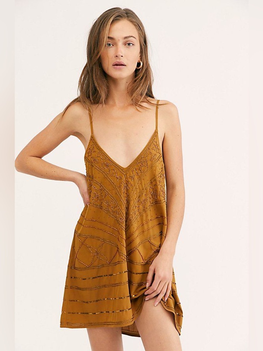 Free People Make a Move Beaded Mini Slip
